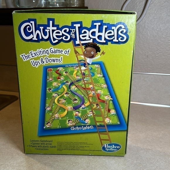 CHUTES and Ladders Game by Hasbro Gaming- Ages 3+, 2-3 Players - Picture 4 of 5